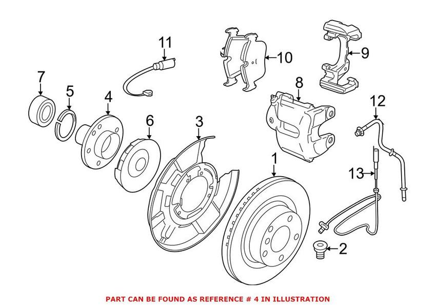 BMW Wheel Hub - Rear 33416867264